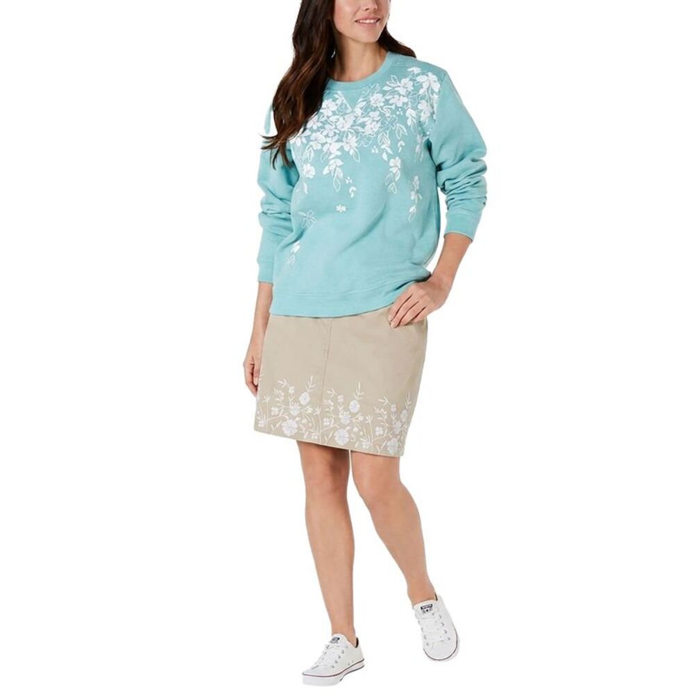 Karen Scott Sport Floral-Print Sweatshirt